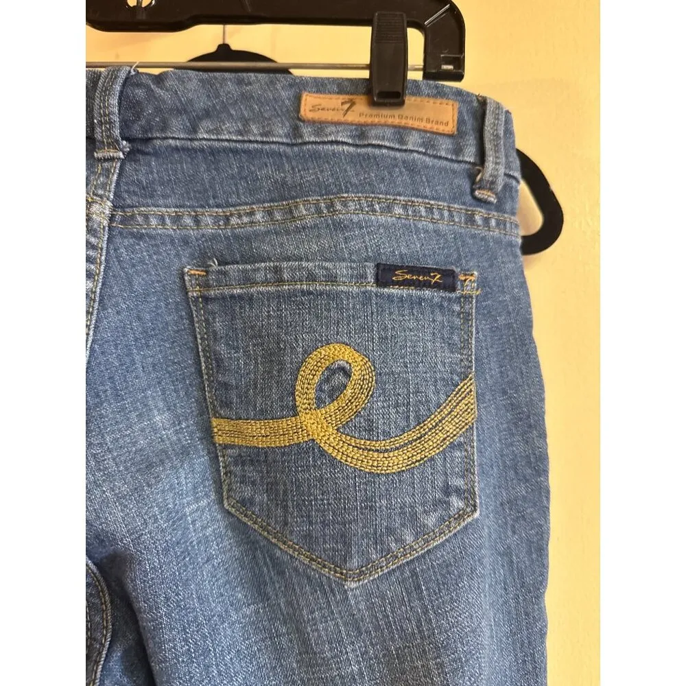 Seven7 Premium Denim Womens Boot Cut Jeans Size 14 Blue - Image 7