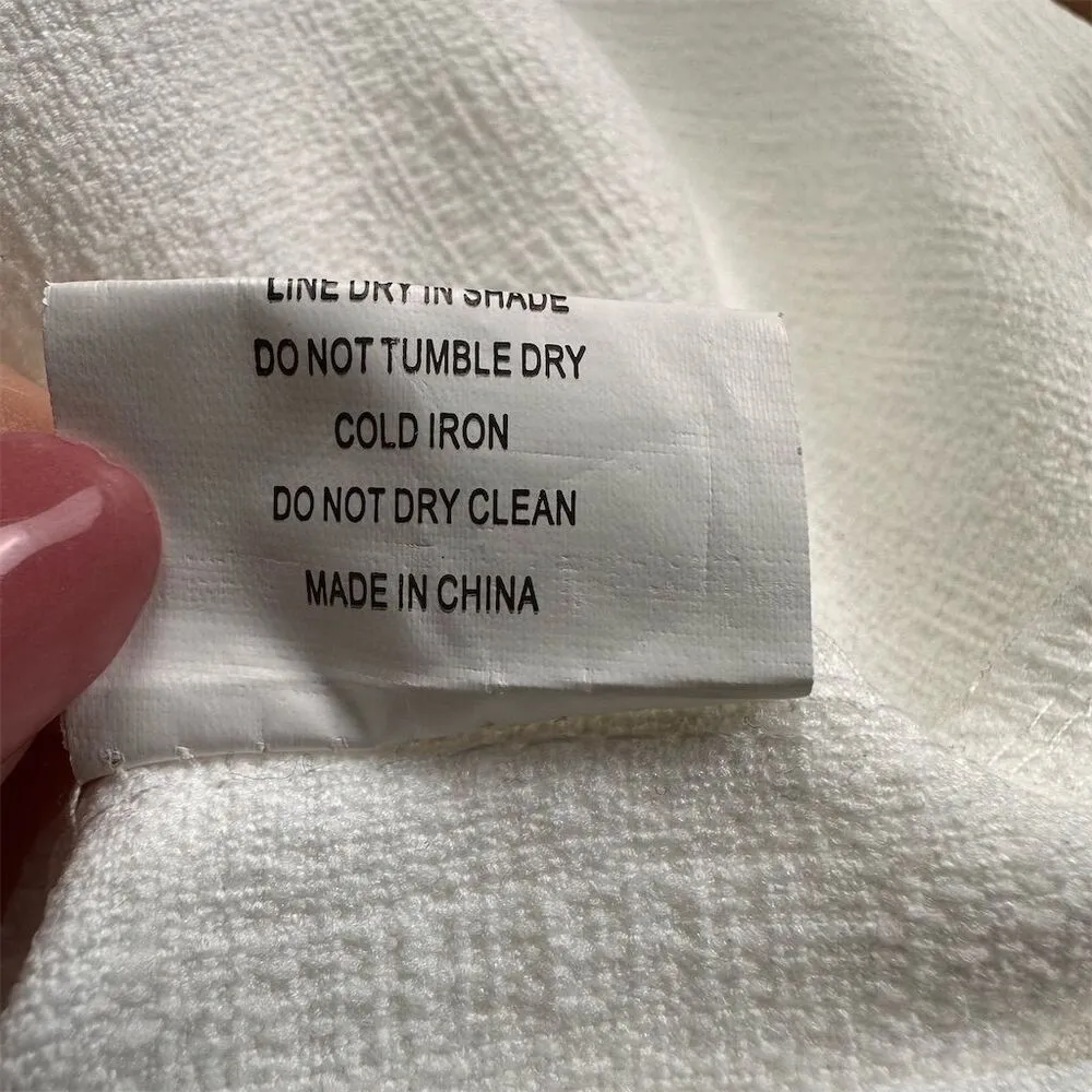 NWT Selfie Leslie Women's L White Floral High Neck Mini Dress Party Cocktail - Image 10