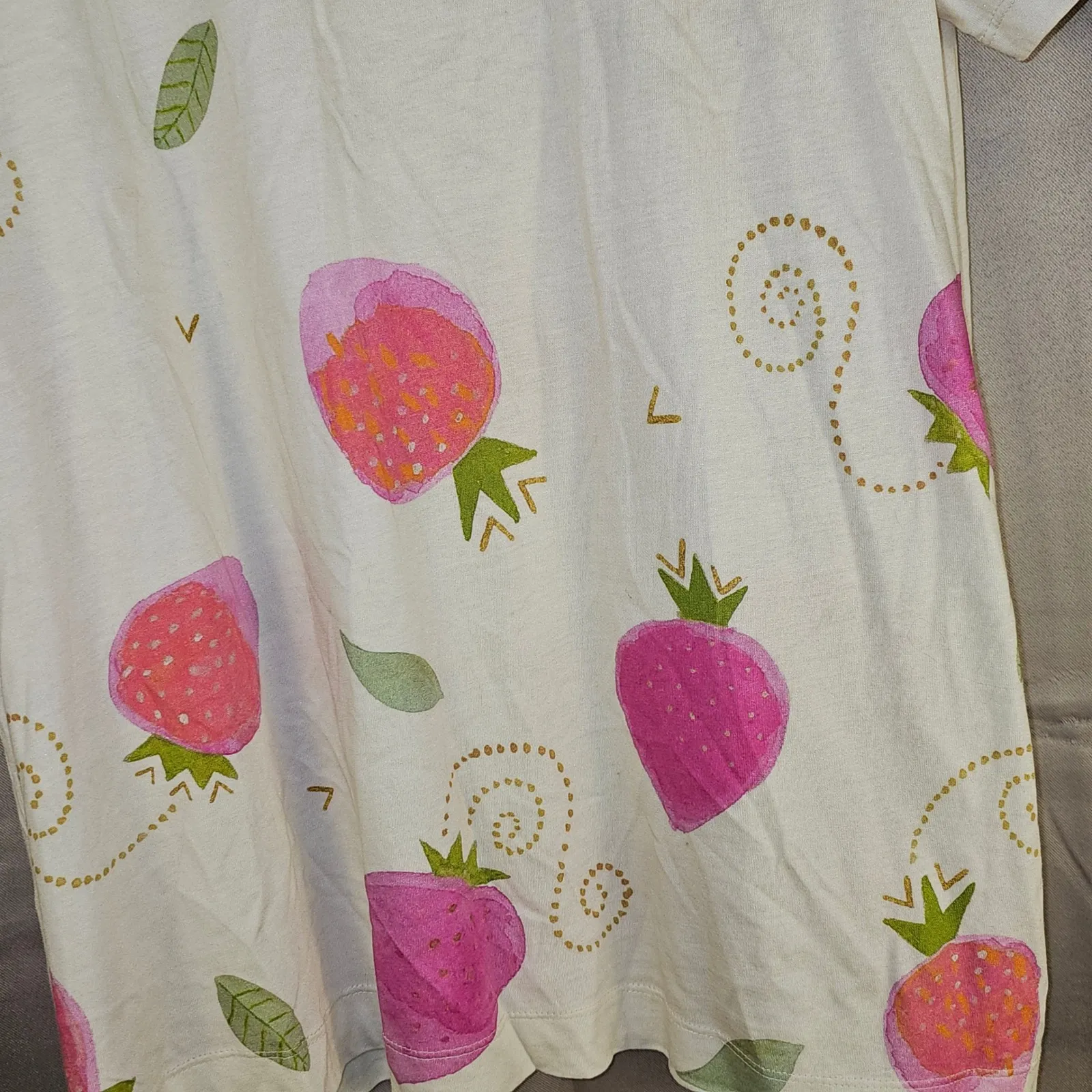 Gundrun Sjoden Womens Strawberry Print Shirt Top XL White - Image 3