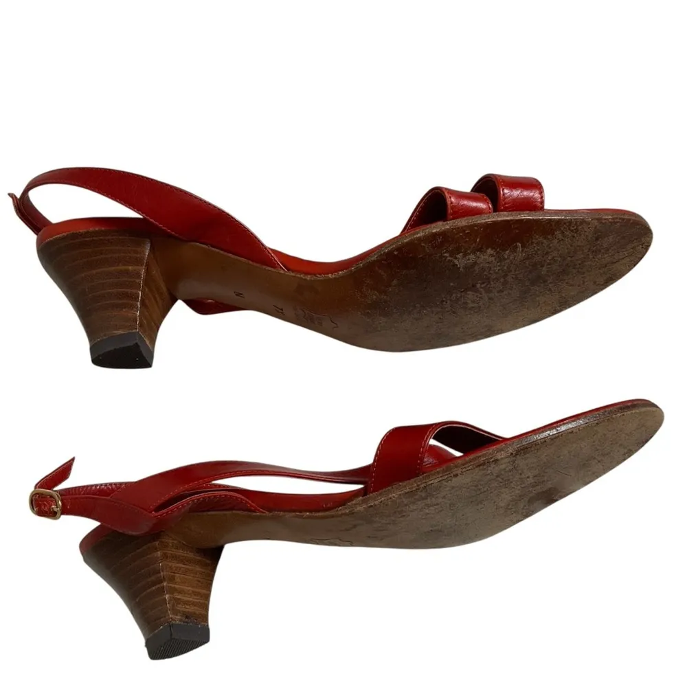 Givenchy Women's Red Sandals Size 7 1/2 - Image 4