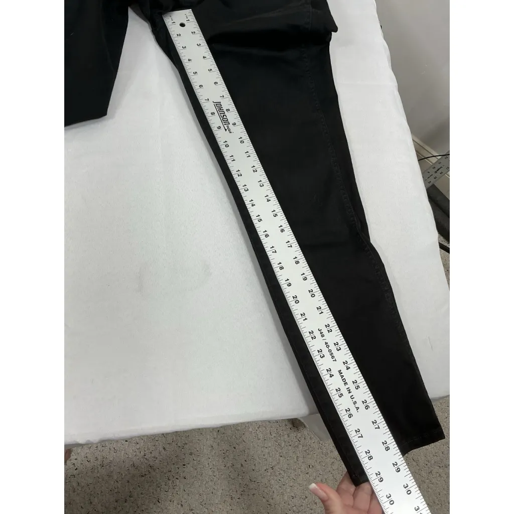 Womans J Crew Denim Vintage Jeans Label 32 (measures 36 In) Black Straight - Image 9