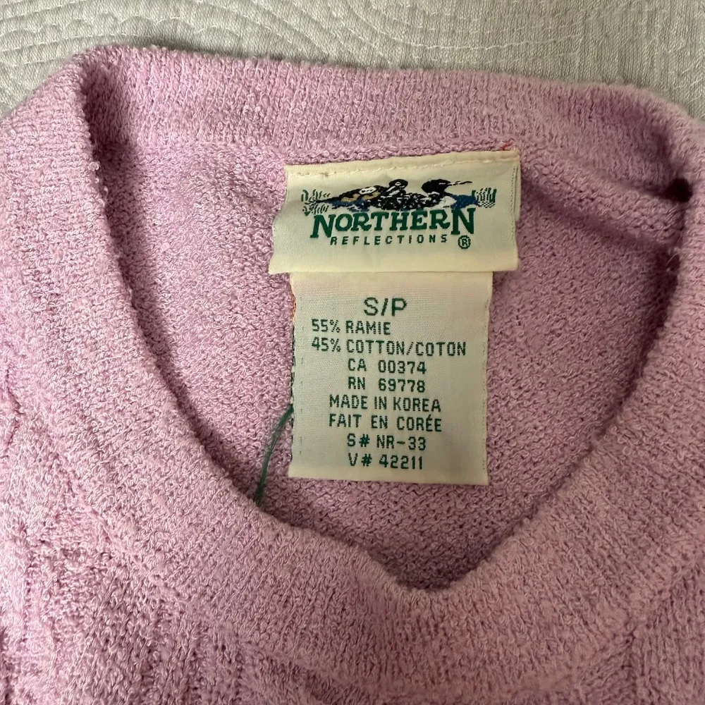 Vintage Pastel Purple Sweater Womens S Small Fairy Kei Northern Reflections - Image 3