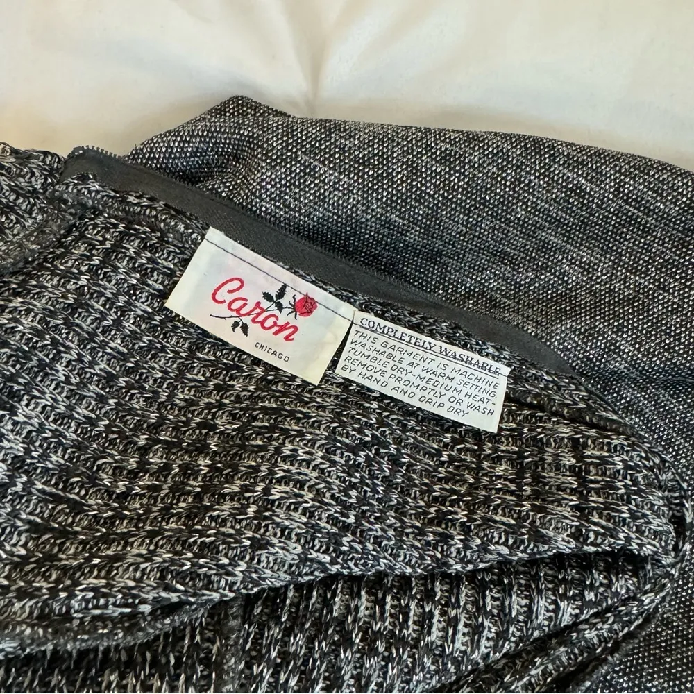 Caron Vintage 70's Elegant cute Sleeveless Maxi Dress Grey Silver Metallic Gray Size M - Image 10