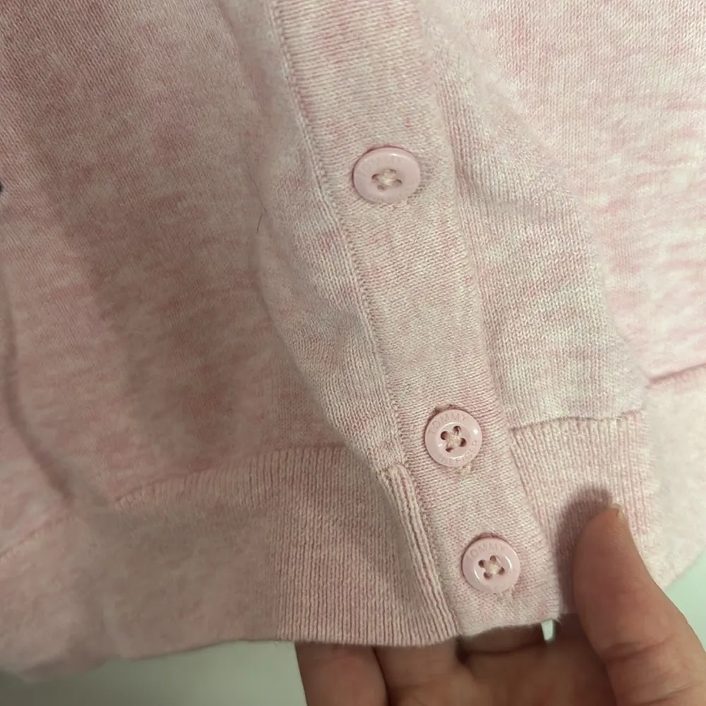 Tommy Hilfiger Light Pink Cardigan Navy Scattered Anchors print Size S - Image 8