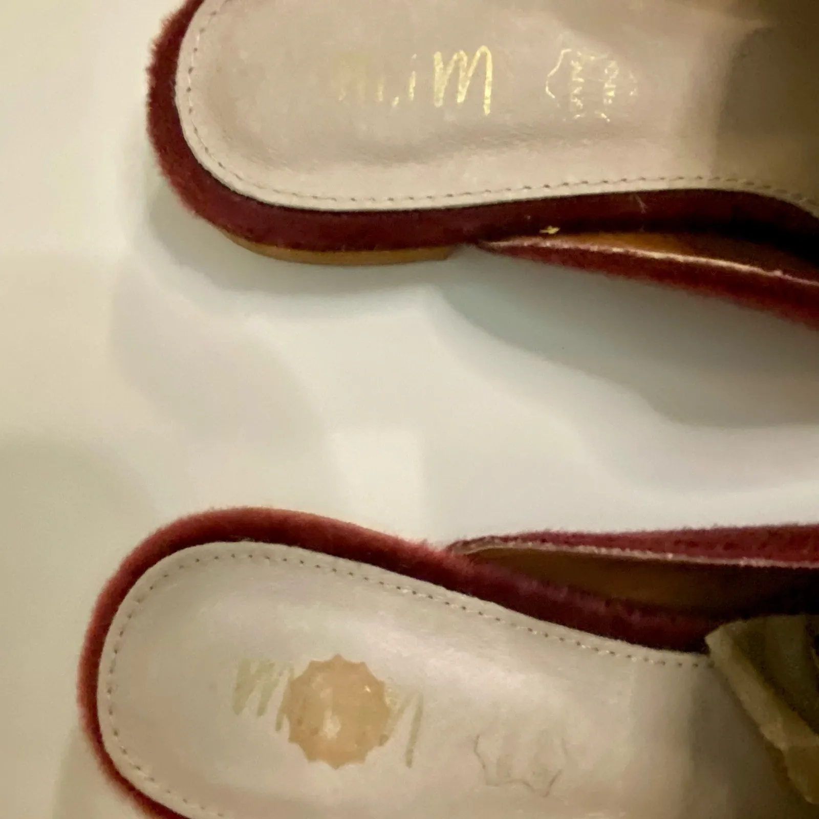 Mi.iM Lux Burgundy Red Calf Hair Mule Loafer Slipper Flats Womens 7.5 - Image 13