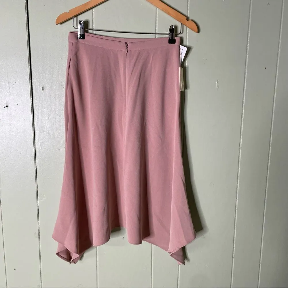 Wilfred Asymmetrical handkerchief midi skirt in sand‎ size 6 A-line full - Image 2