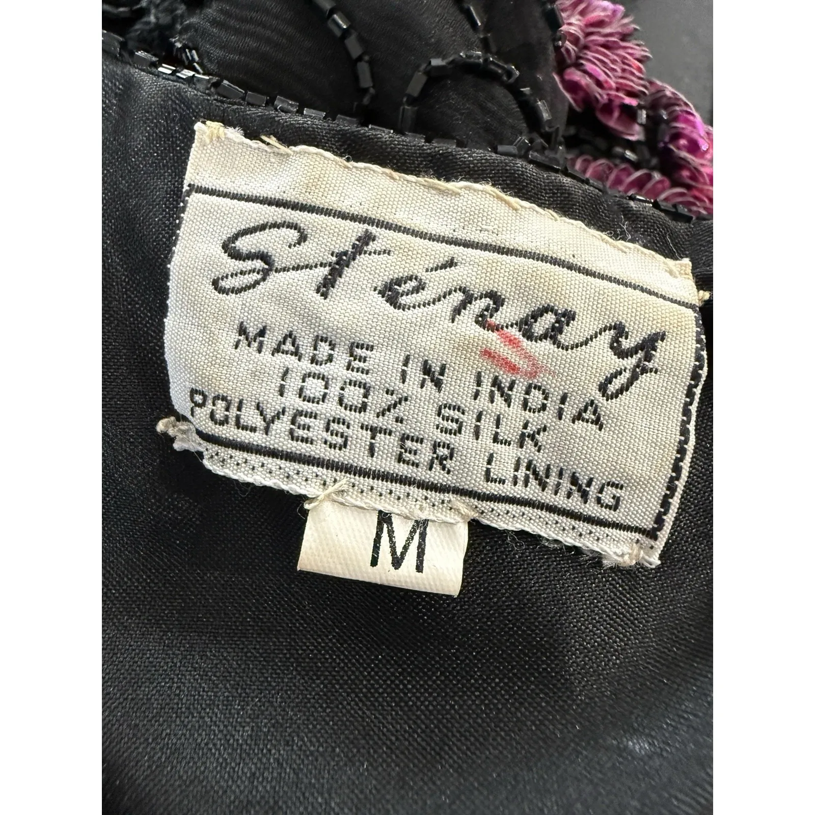 Vtg Stenay Beaded Top Womens‎ M Silk Pink Embellished Evening Wear Retro Glam Size M - Image 4