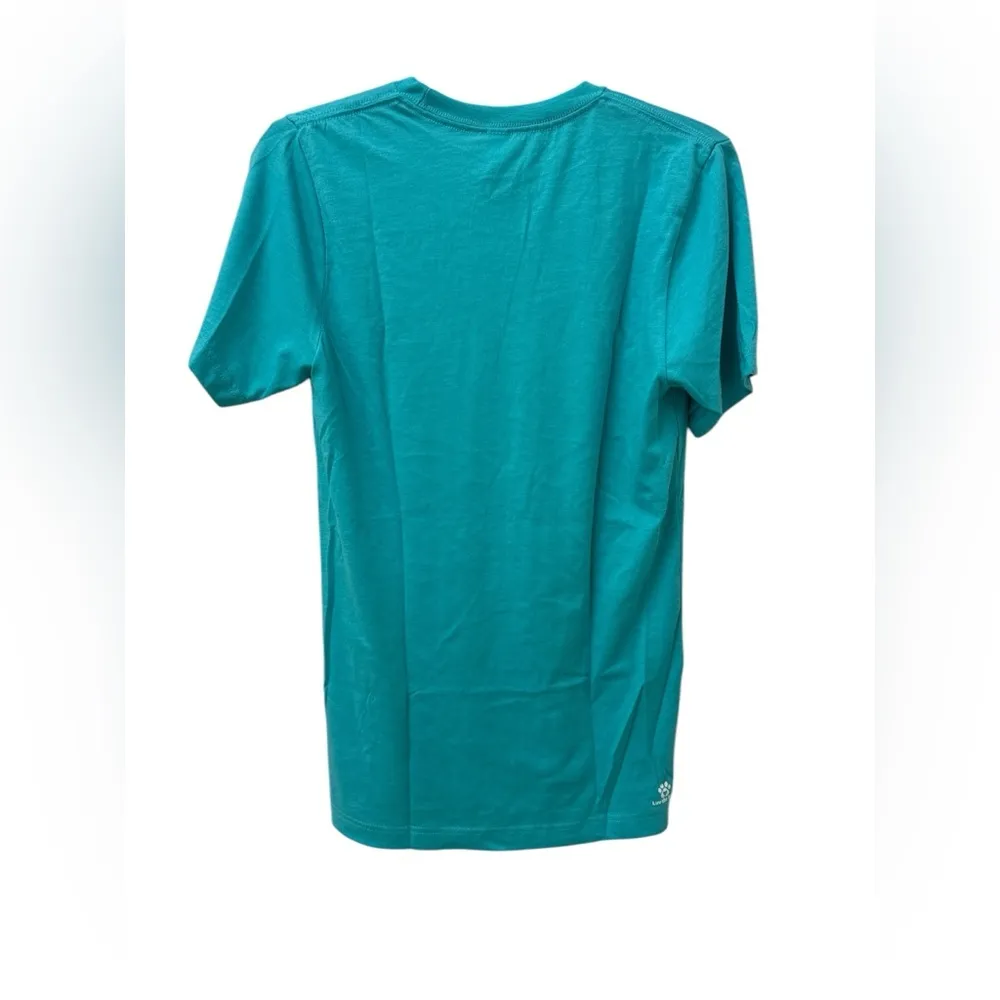 Canvas + Bella Dog Mom T-Shirt Size Small Turquoise Luv The Paw - Image 3