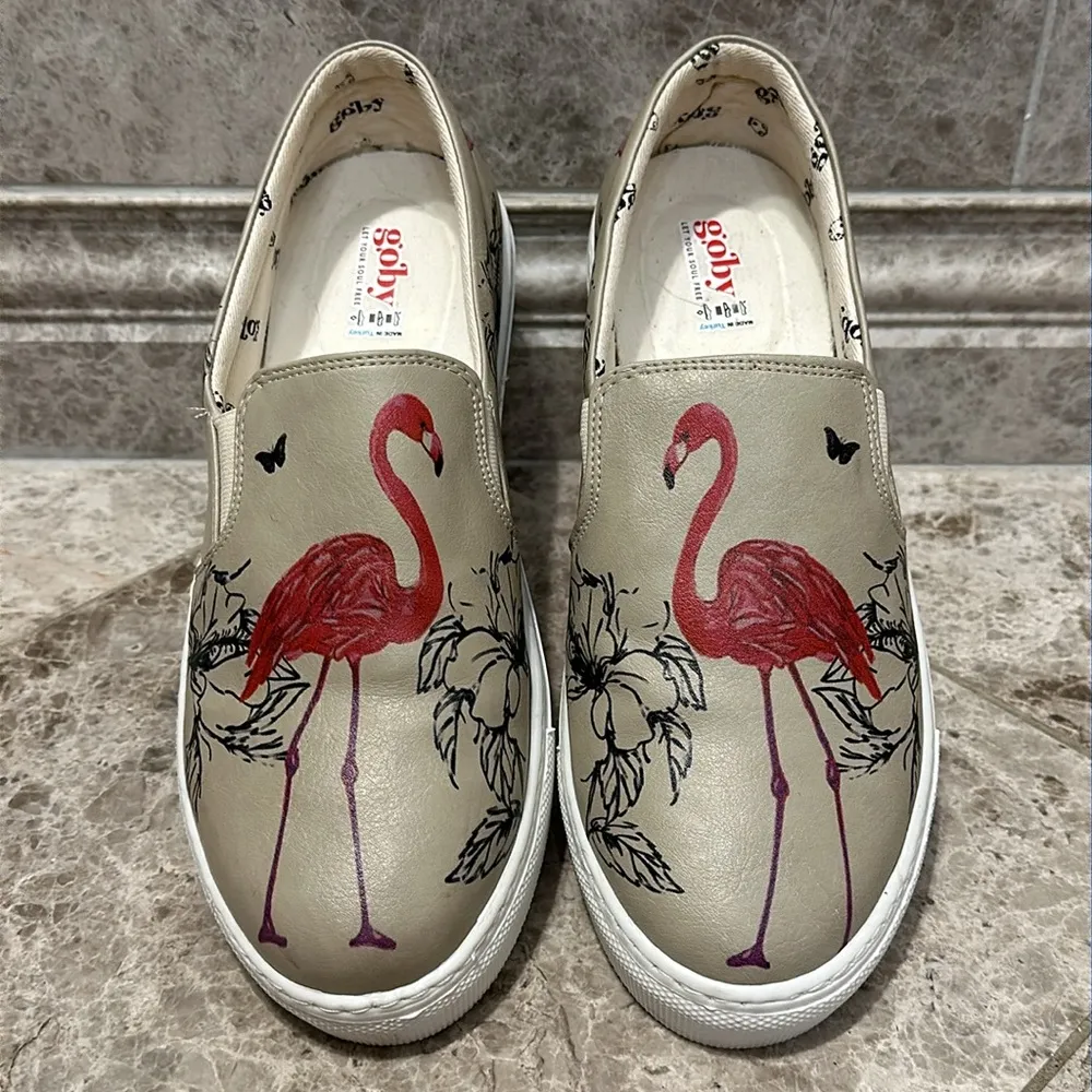 GOBY Flamingo Sneaker Shoes VN4030 Size 39 Tan - Image 3