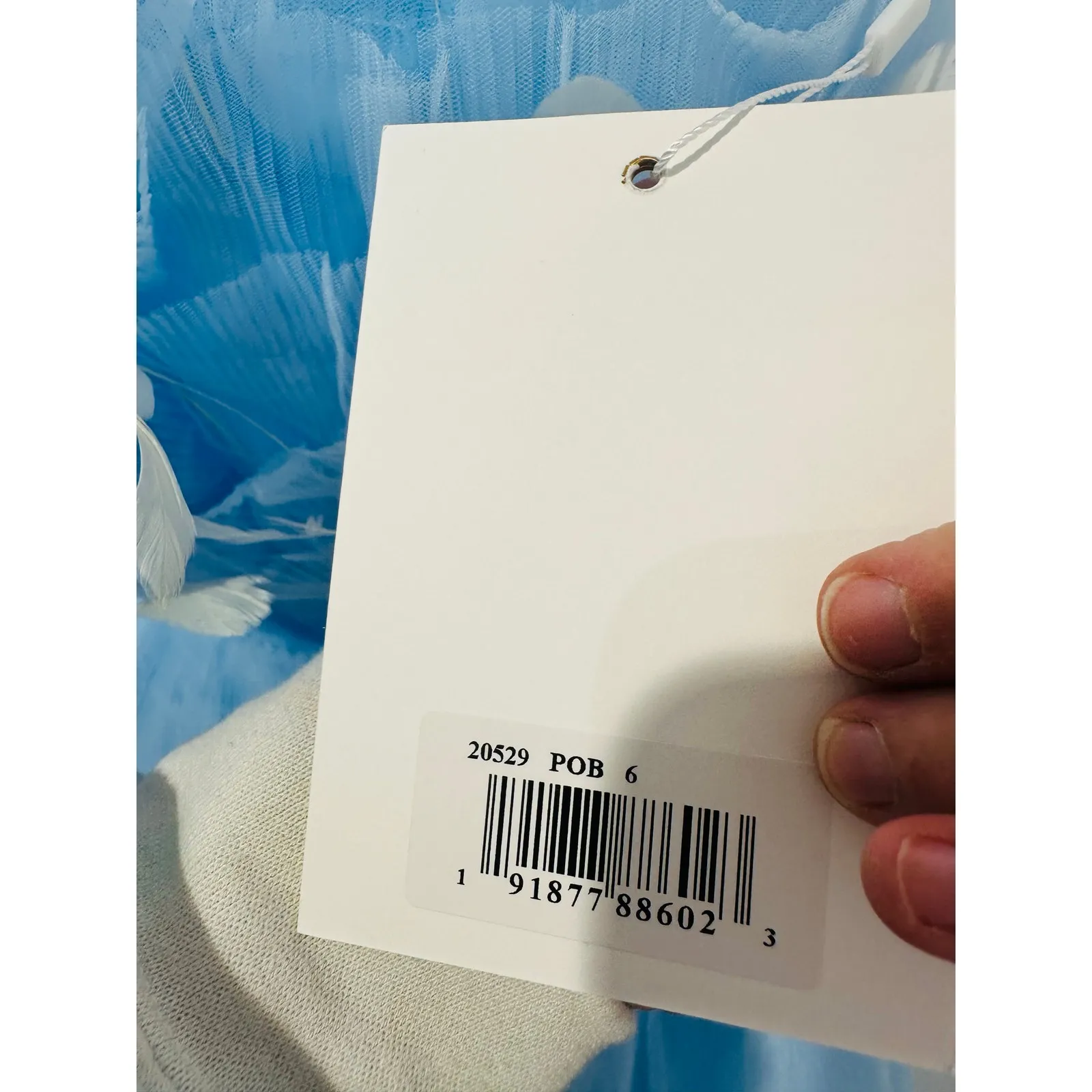 MAC DUGGAL 20529 Powder Blue Strapless Feathers Short Tulle Dress NWT sz 6 - Image 12