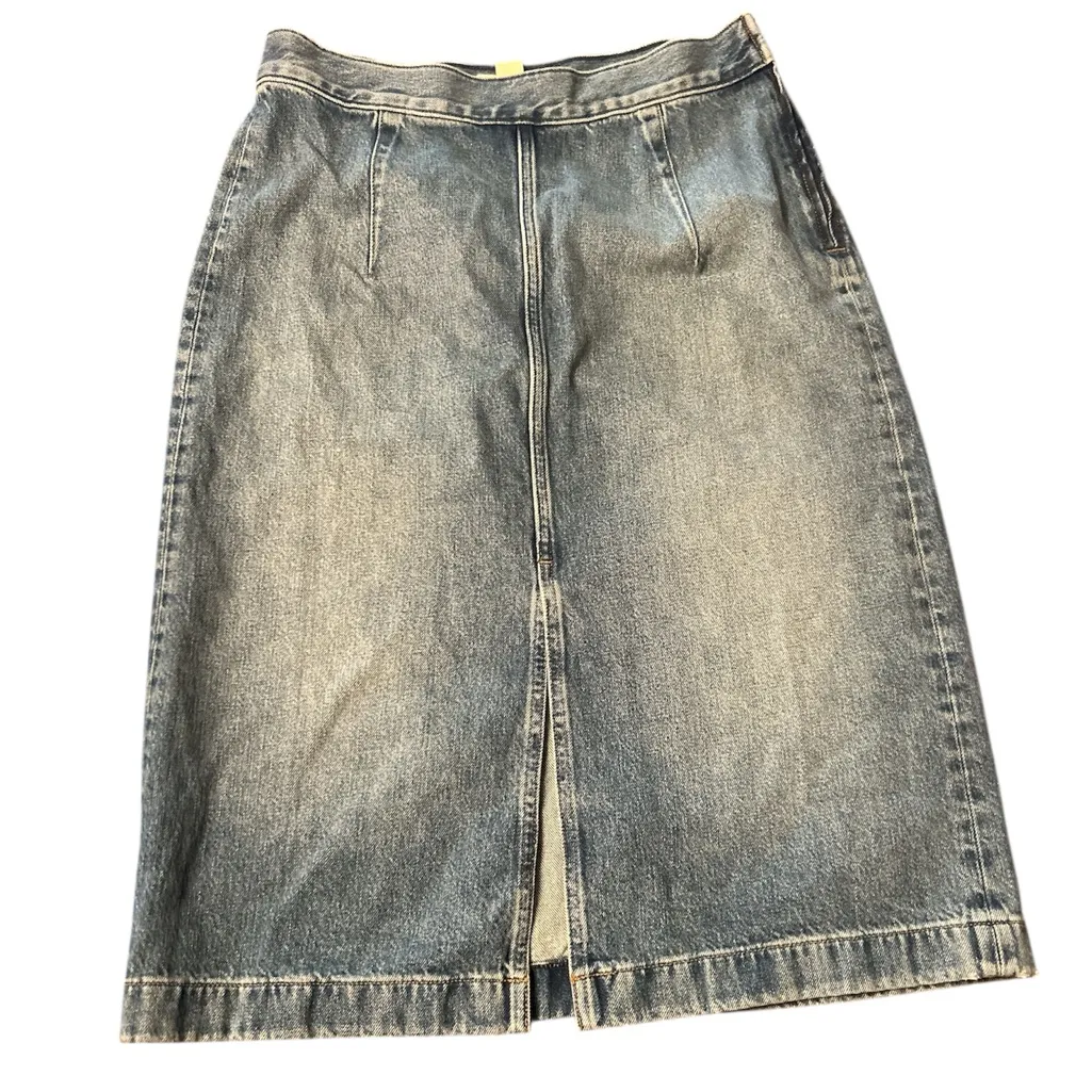 Women’s Madewell Denim Midi Pencil Skirt in Billings Wash Size 28 NWT #NU503 - Image 2