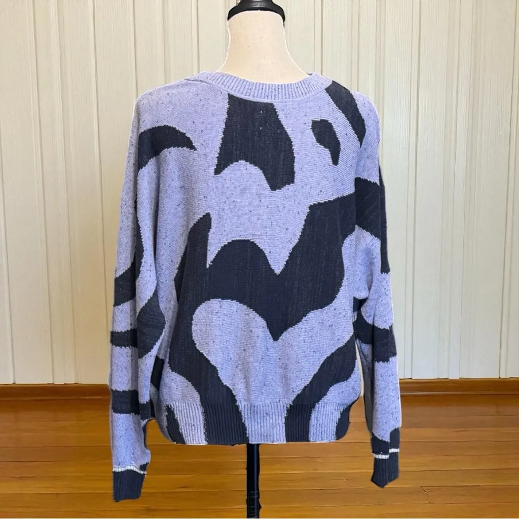 NIC+ZOE Abstract Intarsia Knit Sweater - Size L - Image 4