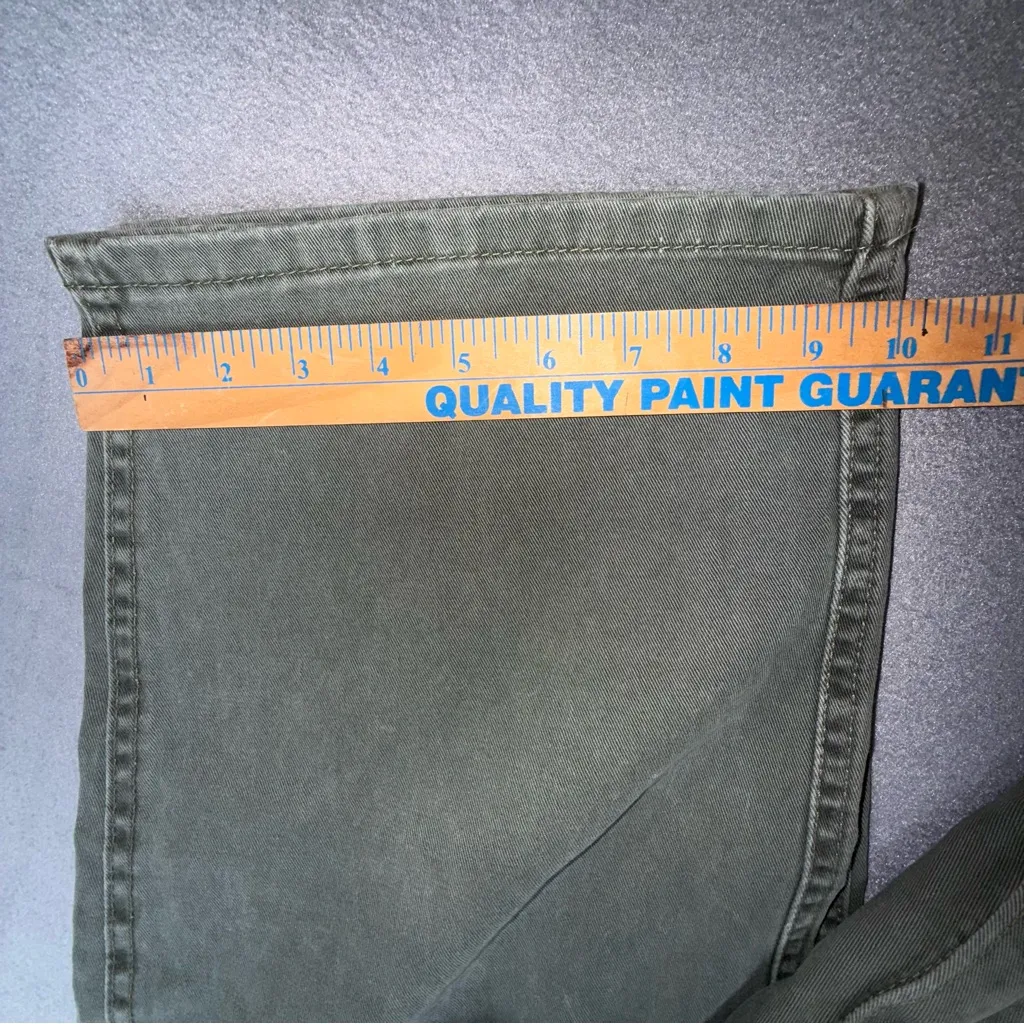 NEW Lee Dungarees Womens Army Green Cargo wide‎ leg Jeans size 13 Cabincore - Image 13