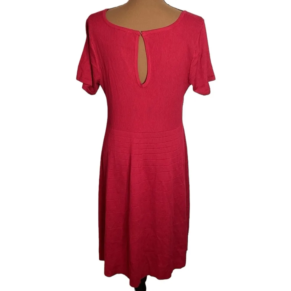 Torrid  Mini Sweater Skater Dress in red size 2X - Image 3