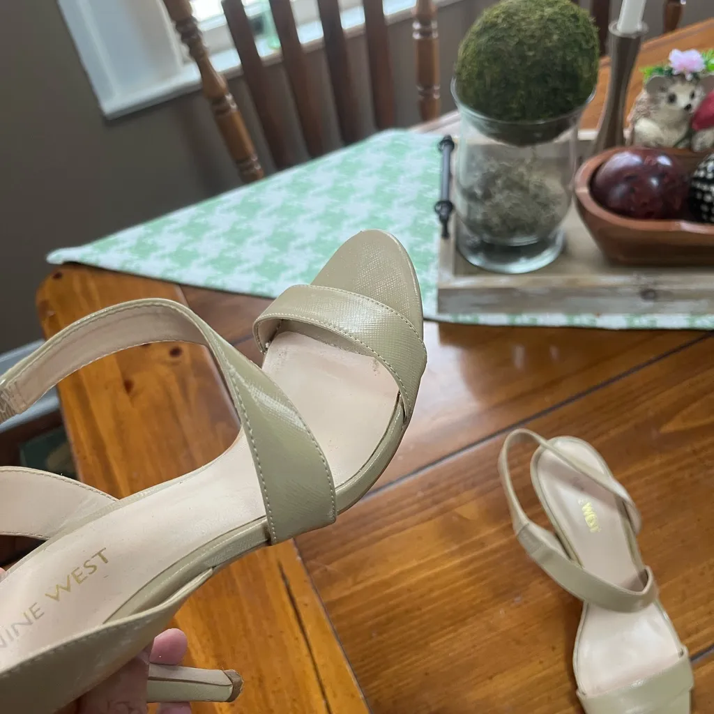 Nine West Beige Strappy Heels - Image 7