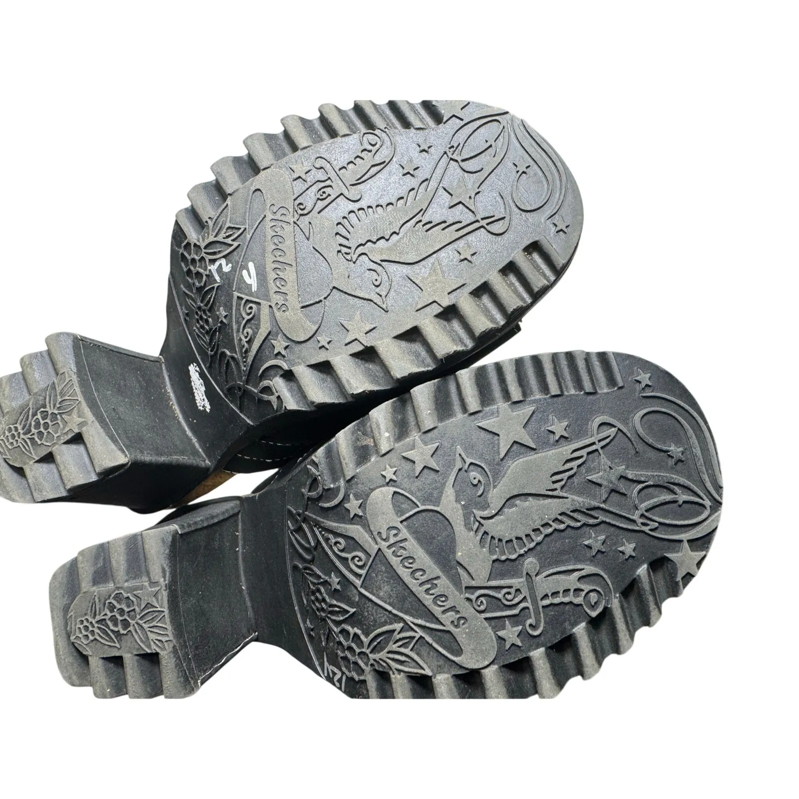 Vintage Y2K 90s Chunky Grunge Skechers Leather Heel Sandals Size 7 - Image 7