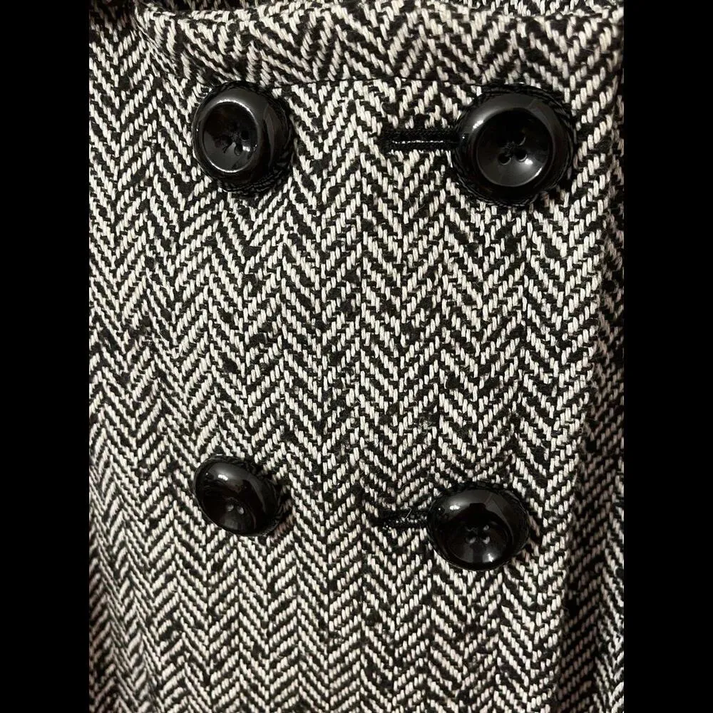 NWT Jones New York black white herringbone jacket, size 10 - Image 2