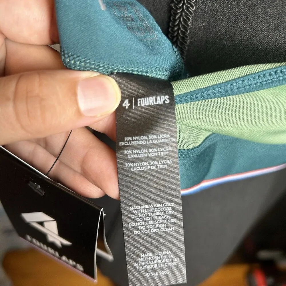 FourLaps Women’s Circuit sports bra Deep Teal/ Dark Ivy XL Green - Image 8