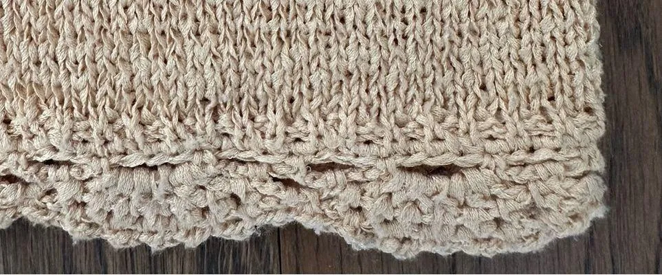 St. John Knit Button Front Cardigan Sweater with Crochet Trim in Yellow Medium - Image 5