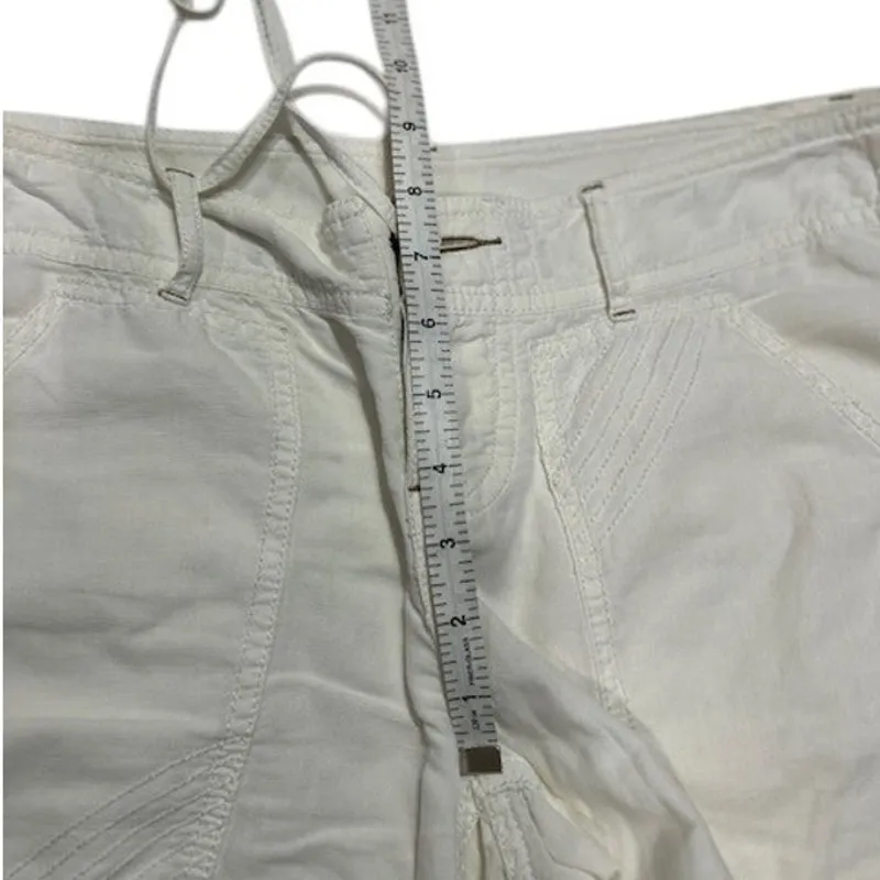 FREE PEOPLE Women's Low Rise Wide Leg Cotton Pants Sz 6 Relaxed Boho - Image 4