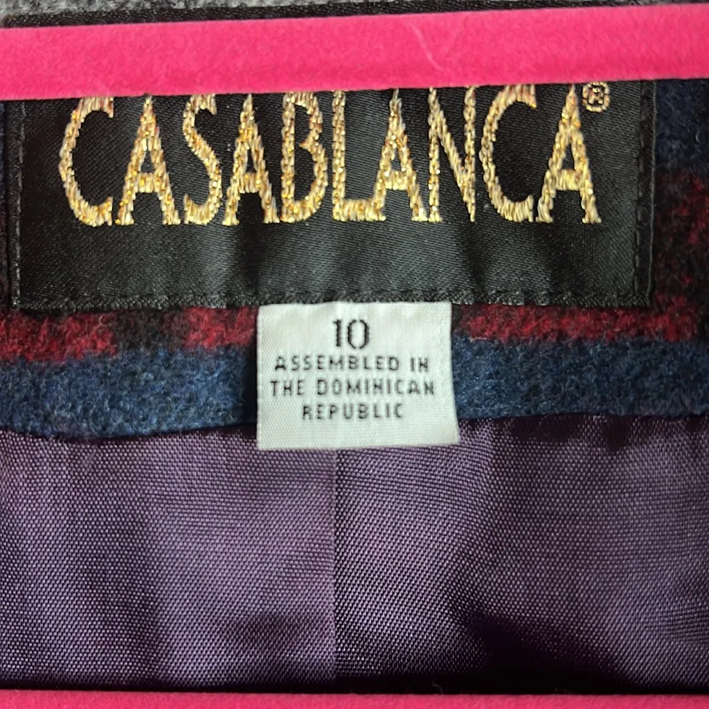 Casablanca Vintage Southwestern Cowgirl Blazer Jacket Coat Wool Aztec L Button - Image 3