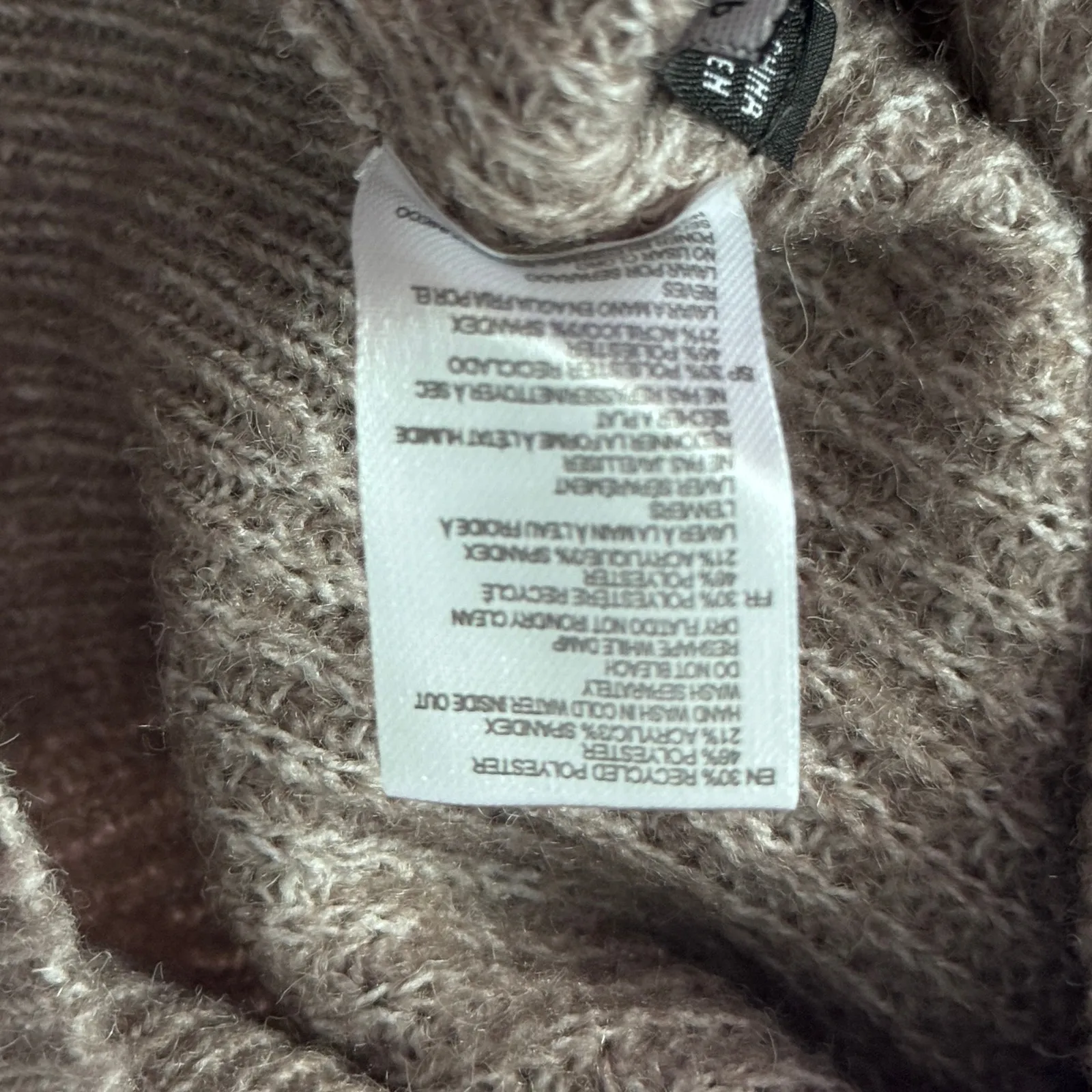 Frank And Oak Frank‎ and Oak Dress Marled Brown Knit Sweater Dress Preppy Minimalist Neutral - Image 8