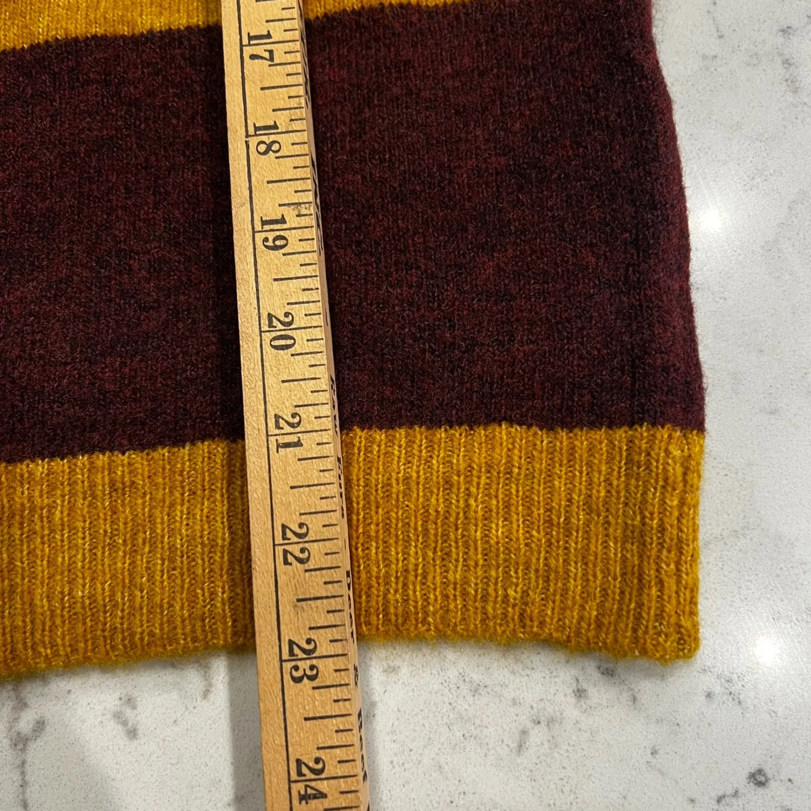 NWT Vero Moda Bohme Striped Sweater - Mustard, Burgundy, Pink - Size Small - Image 8