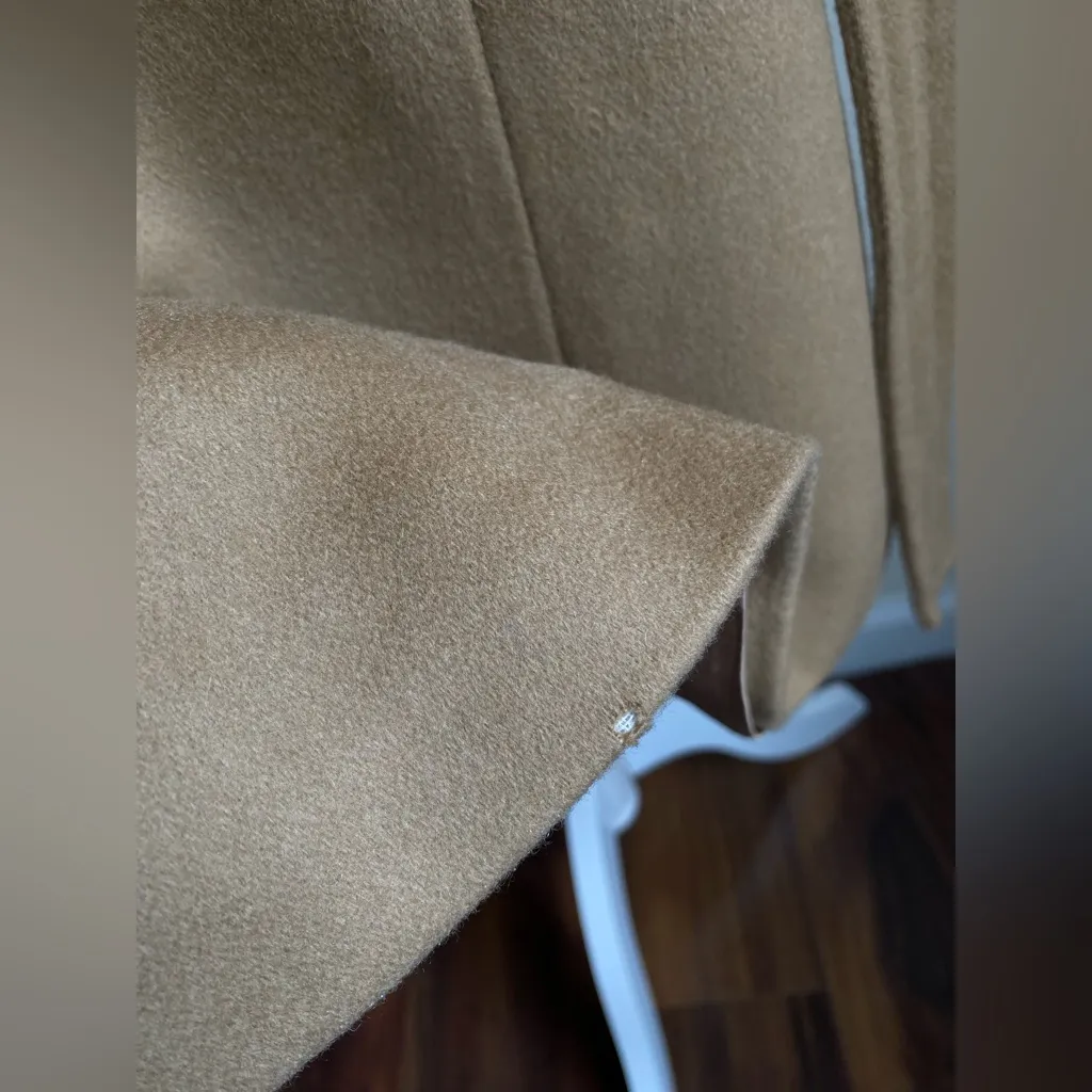 Fleurette 100% Cashmere Belted Wrap Camel Coat *Some Flaws* Tan Size 14 - Image 13