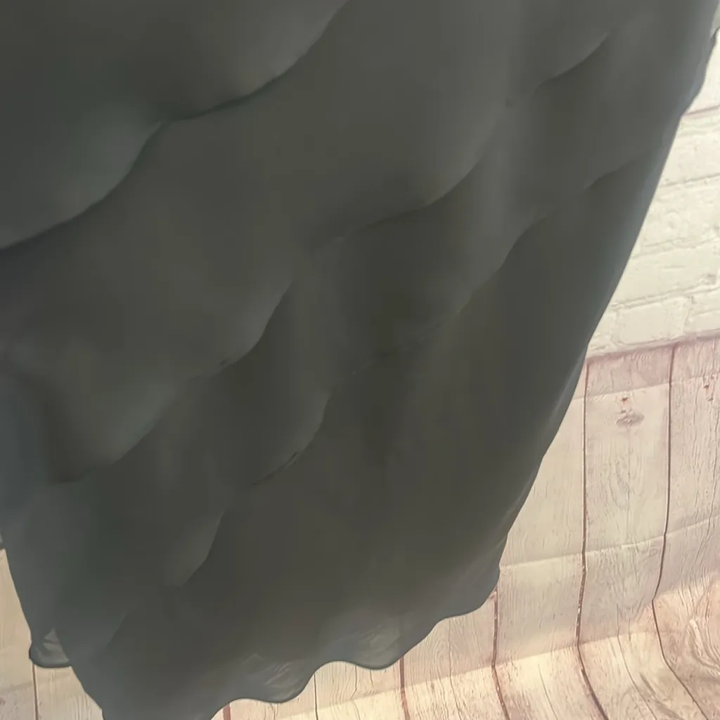 Vintage VIRGO black capsule layered ruffle beaded sheath dress USA 4 P gothic Size 4P - Image 4