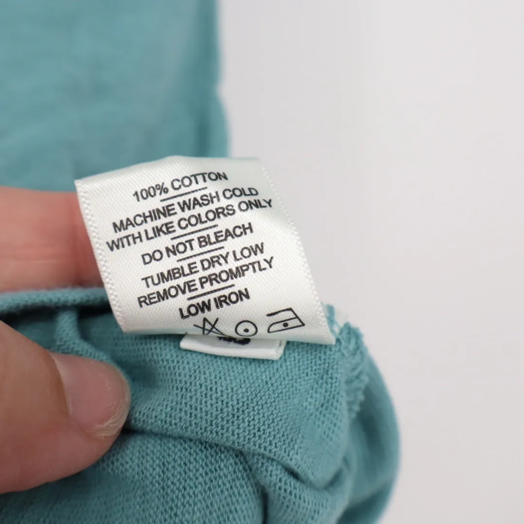 American Giant Classic Crew Neck T Shirt Teal Blue Made in USA Size S Green - Image 3