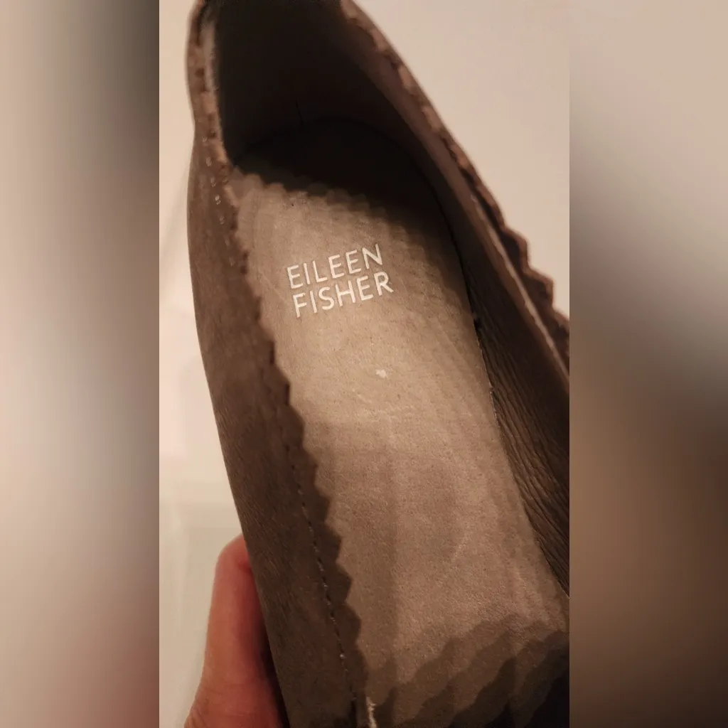 Eileen Fisher Harria Slip On Heeled Loafer Women’s Grey Size 7 - Image 9