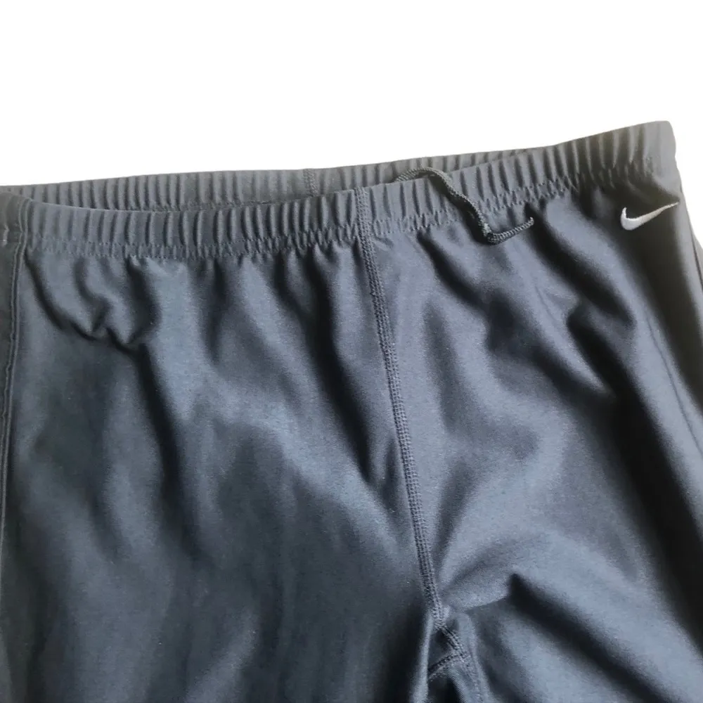 Women's Nike Dri Fit Running Pant Size L (12-14) Black Zip Back Pocket Outdoors - Image 4