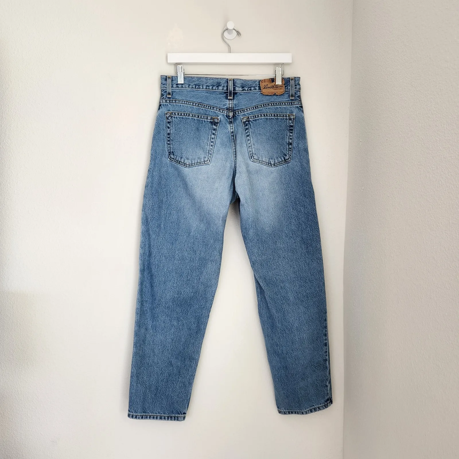 Vintage Y2K Levi Strauss Signature Relaxed Fit High Rise Straight Leg Jeans Blue Size 10 - Image 7