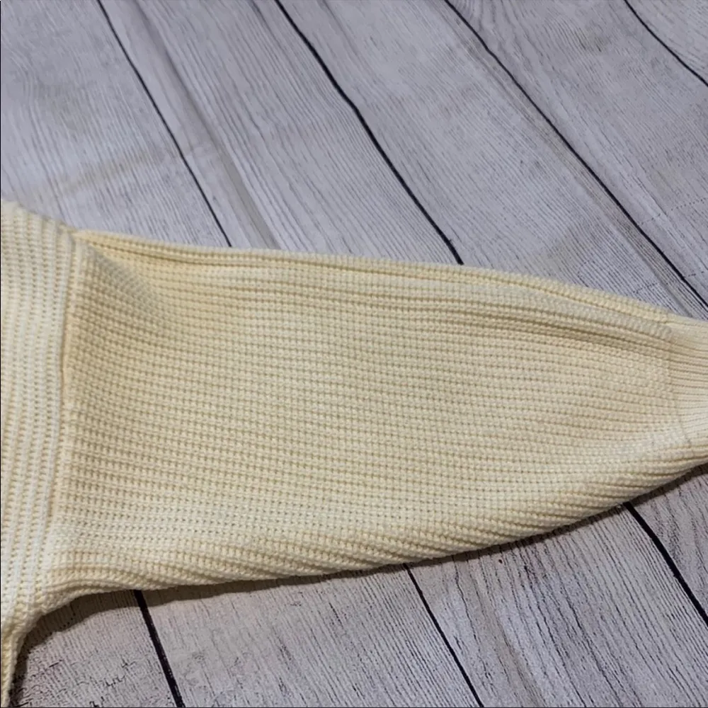 Roamans Vintage Vtg Chunky Cream Oversized Sweater Size M - Image 92