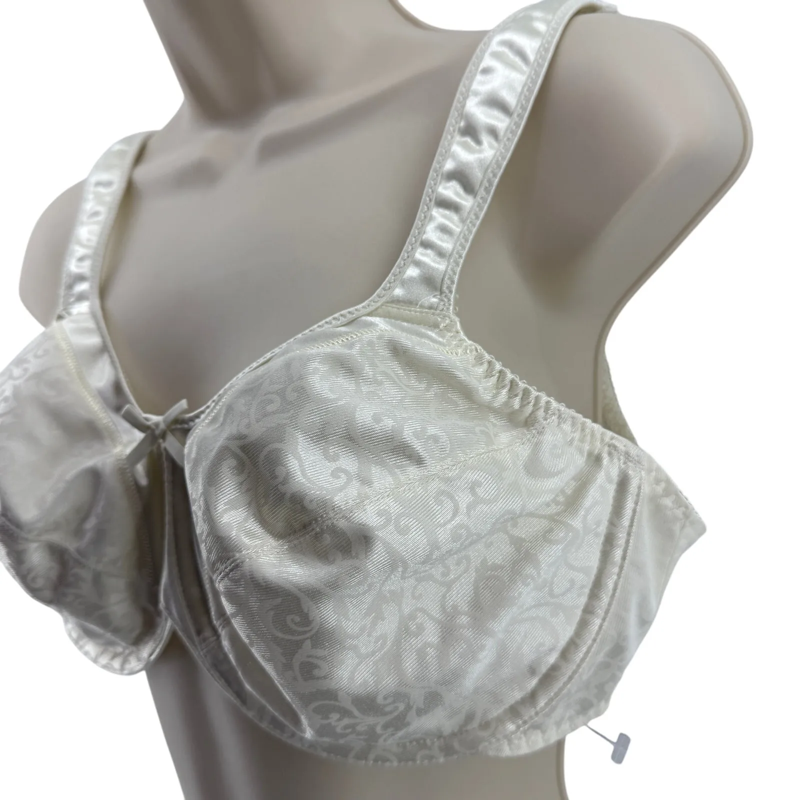 Bali Minimizer Satin Tracings Comfort Strap Underwire Bra 36D Ivory - Image 2