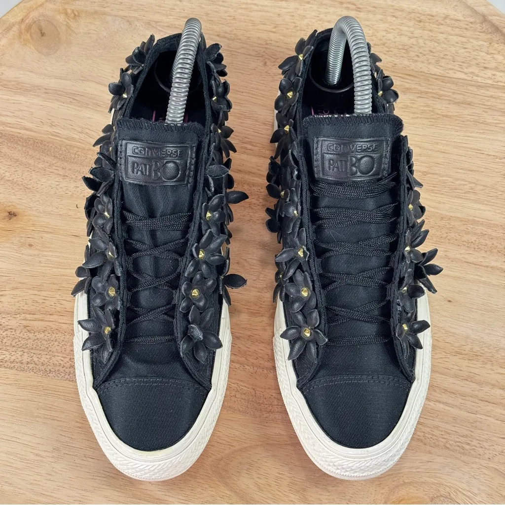 Converse Pat Bo Classic OX 3D Laser Cut Flowers Low Top Sneakers Black‎ 6.5 - Image 4