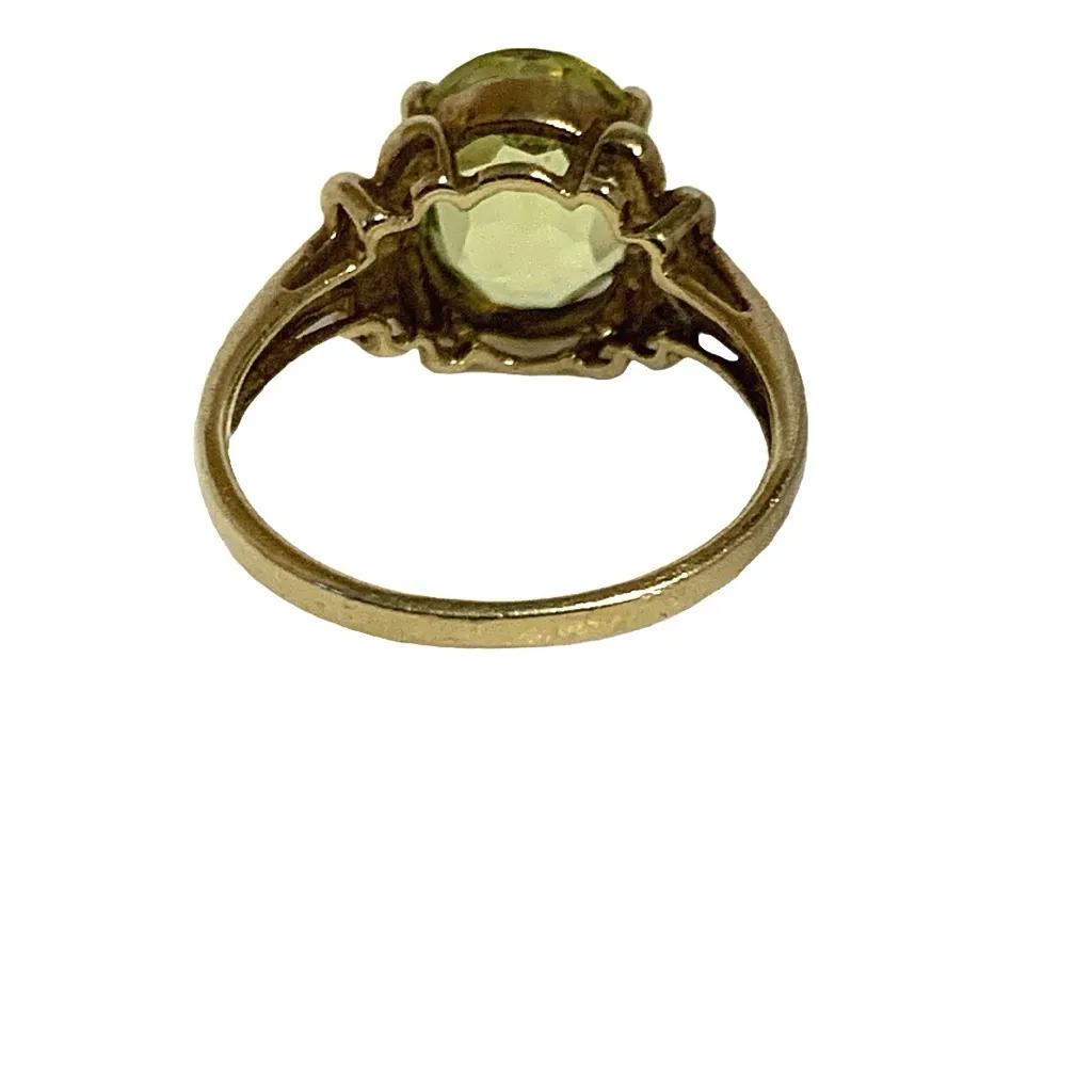 10K SOLID YELLOW GOLD OVAL CUT CITRINE RING (7) - Image 9
