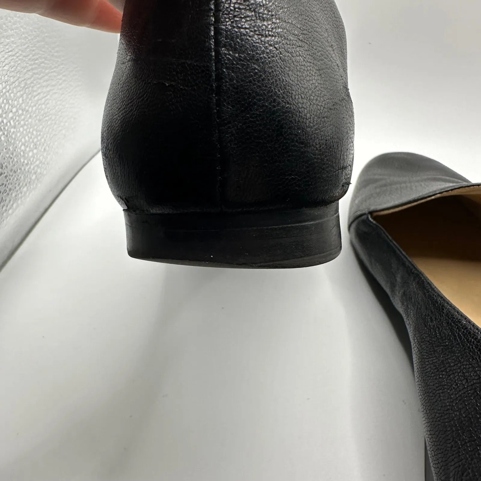 Naturalizer Emiline Black Leather Slip On Loafers Comfort Ballet Flats 11M - Image 2