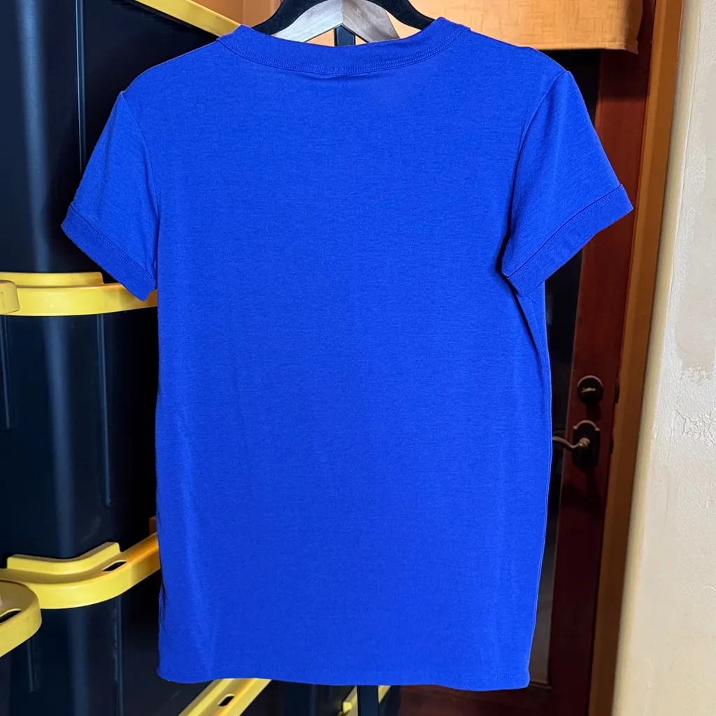 LuLaRoe Royal Blue Liv Tee I Legit Can Not Quit Size XXS Oversized - Image 6