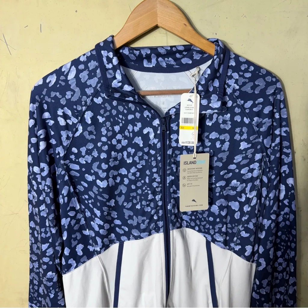 NEW Tommy Bahama Leopard Leisure Islandzone Full Zip Jacket Size Medium - Image 10