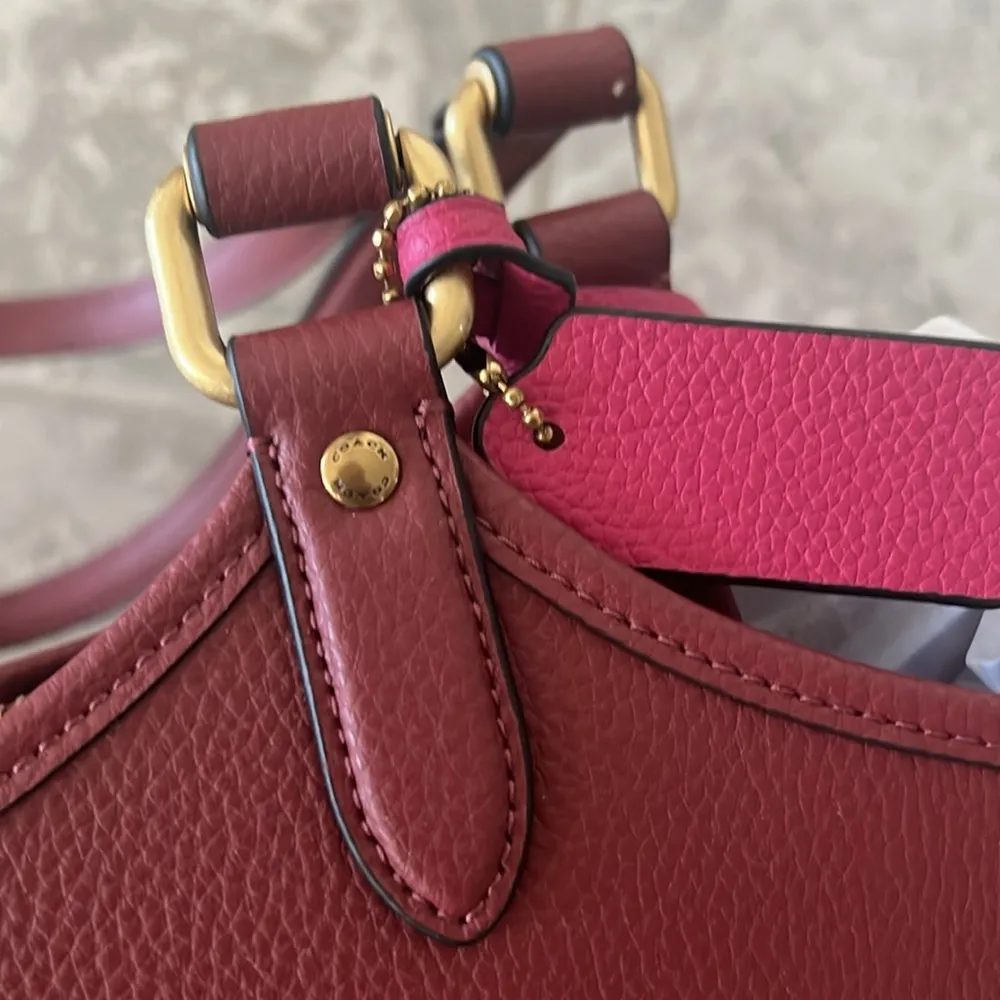 Polished Pebble Leather Restored Day Tote in Brass/Brick Red, New +DustBag - Image 5