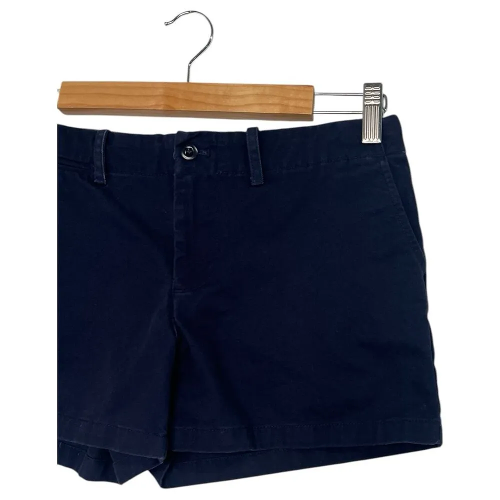 Ralph Lauren Sport Shorts Womens 4 Blue Chino Slash Pockets Preppy Cotton Beach - Image 5