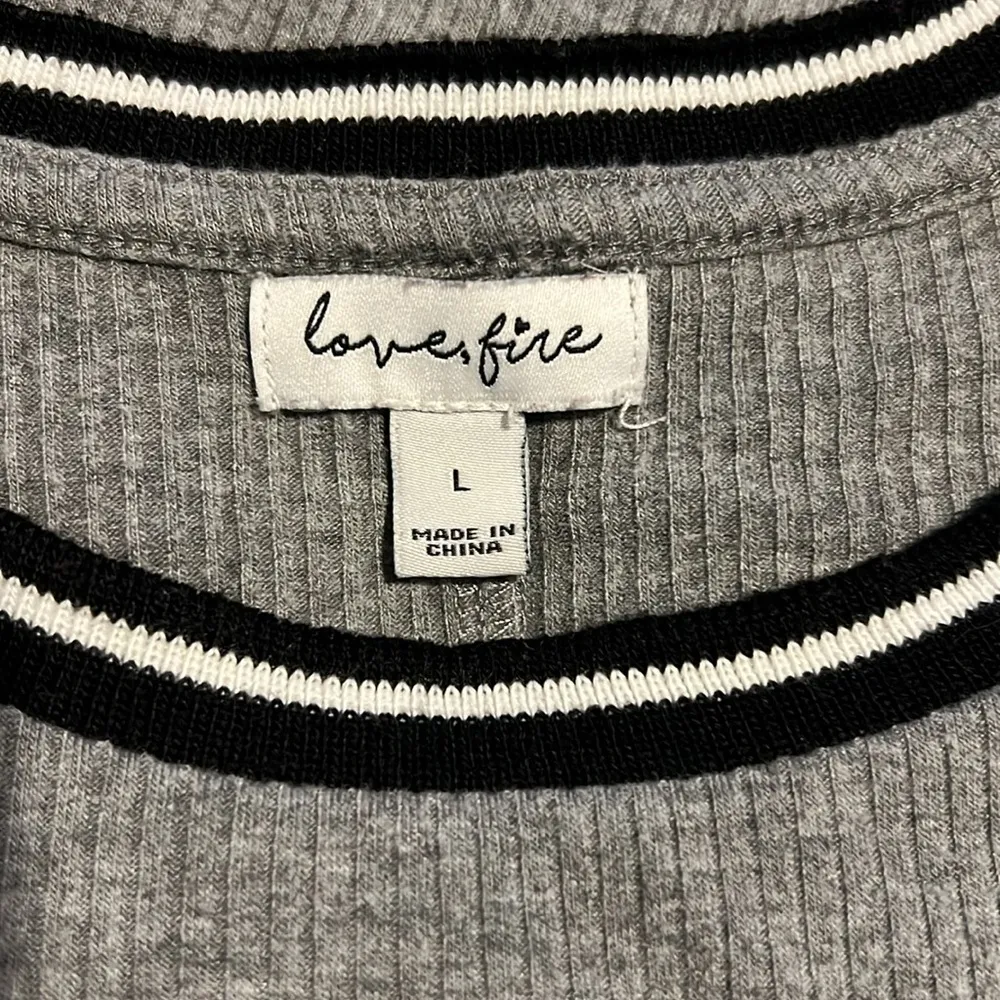 Love Fire Women’s Gray T-shirt Short Sleeve Mini Dress G15* - Image 3