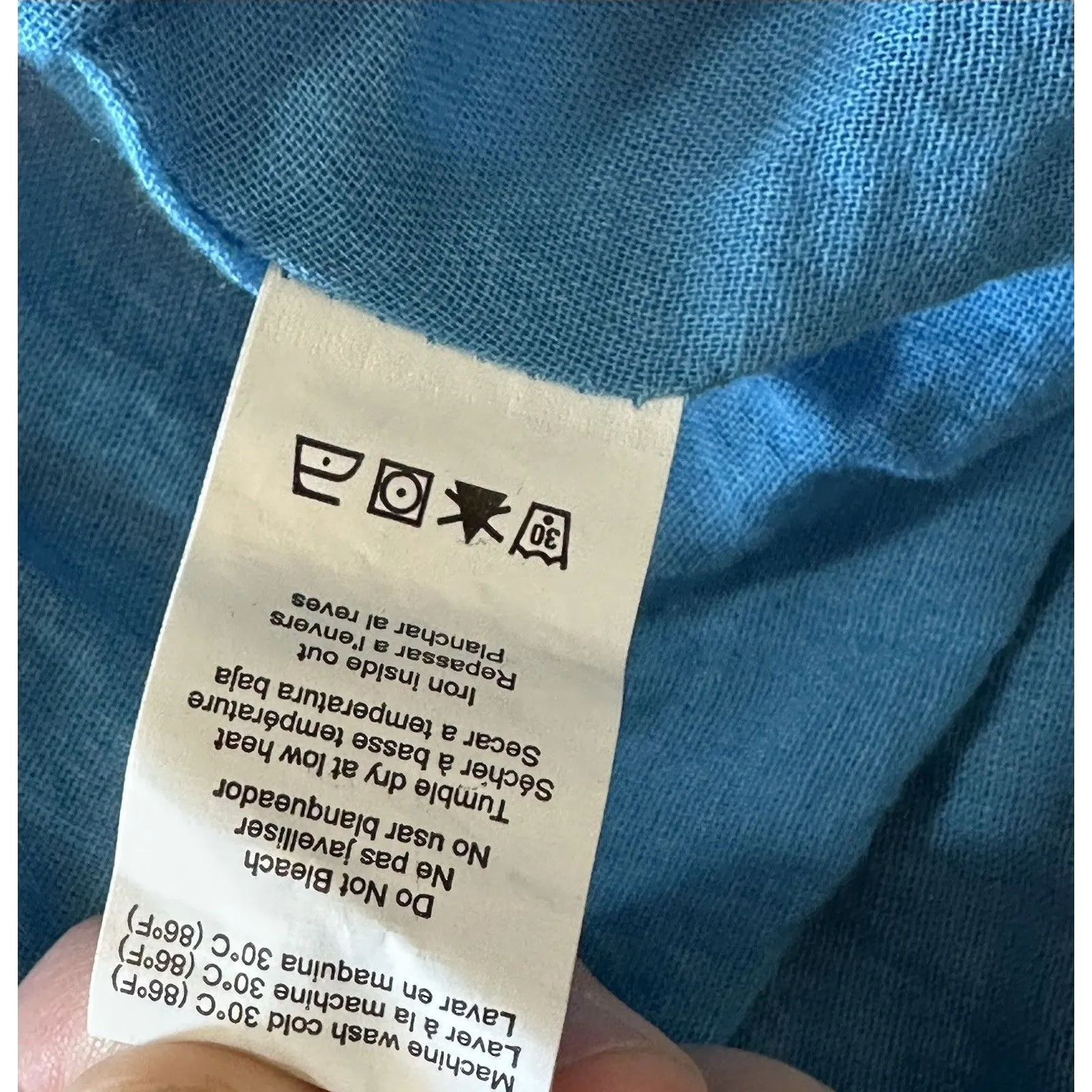 Sundry 100% Cotton Tiered Maxi Skirt Orange Blue Floral Lined Sz Large (3) Boho - Image 8