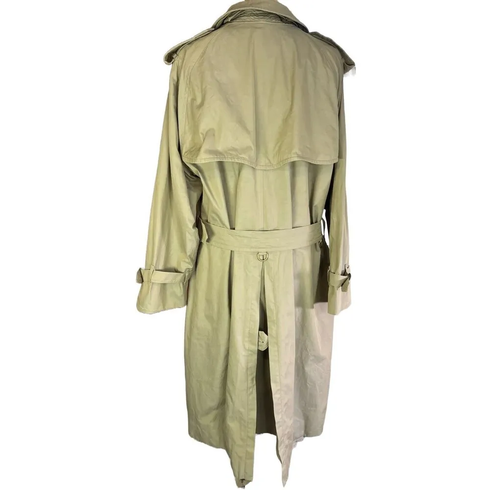 Burberrys London VTG Double Breasted Designer Classic Beige Trench Coat Sz 50 - Image 2