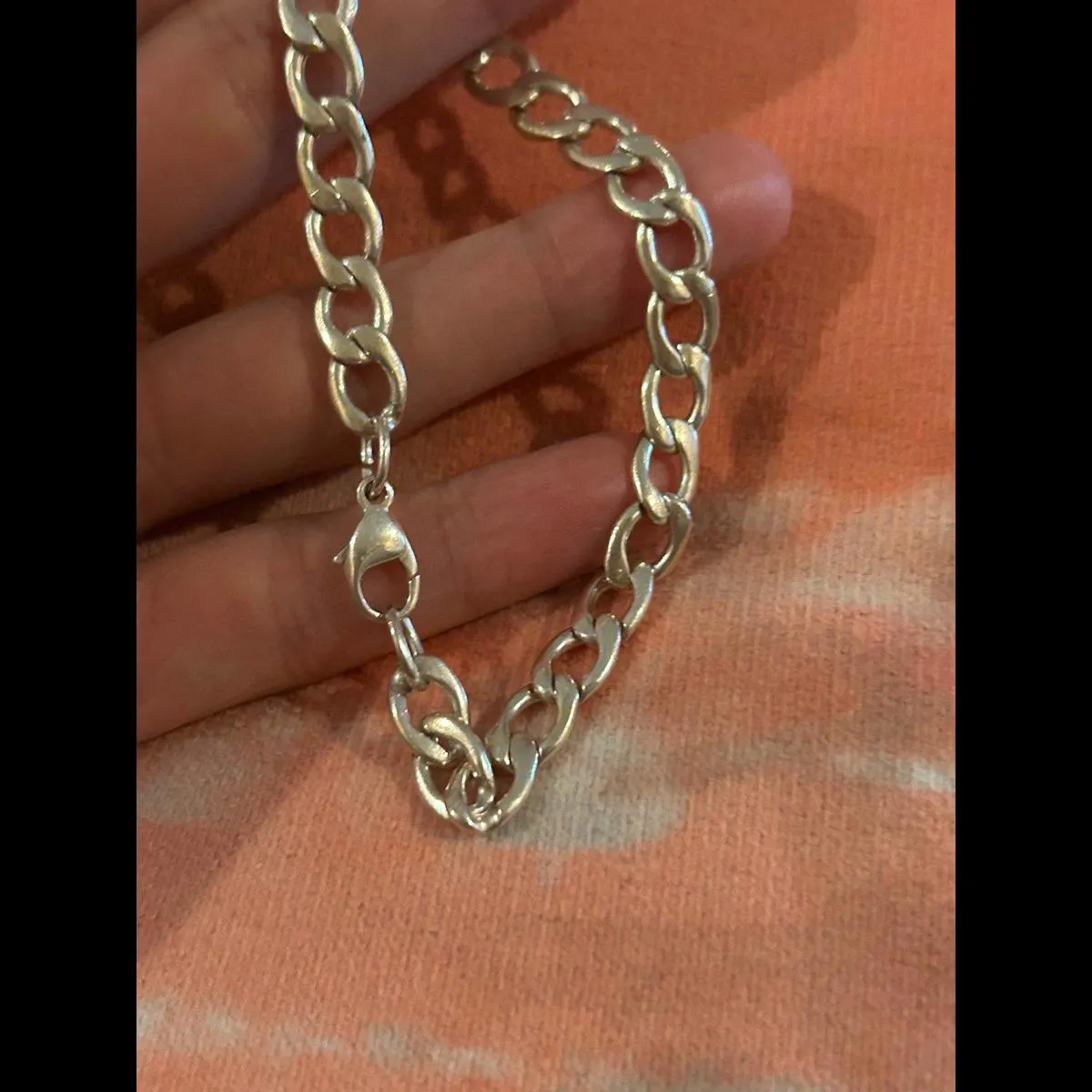 925 sterling silver bracket men woman - Image 2