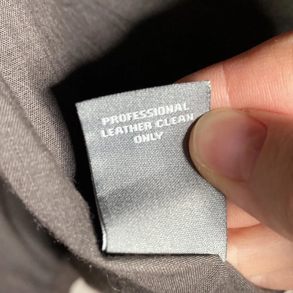 Tinley Road taupe washed real leather Moto jacket size S Gray - Image 14