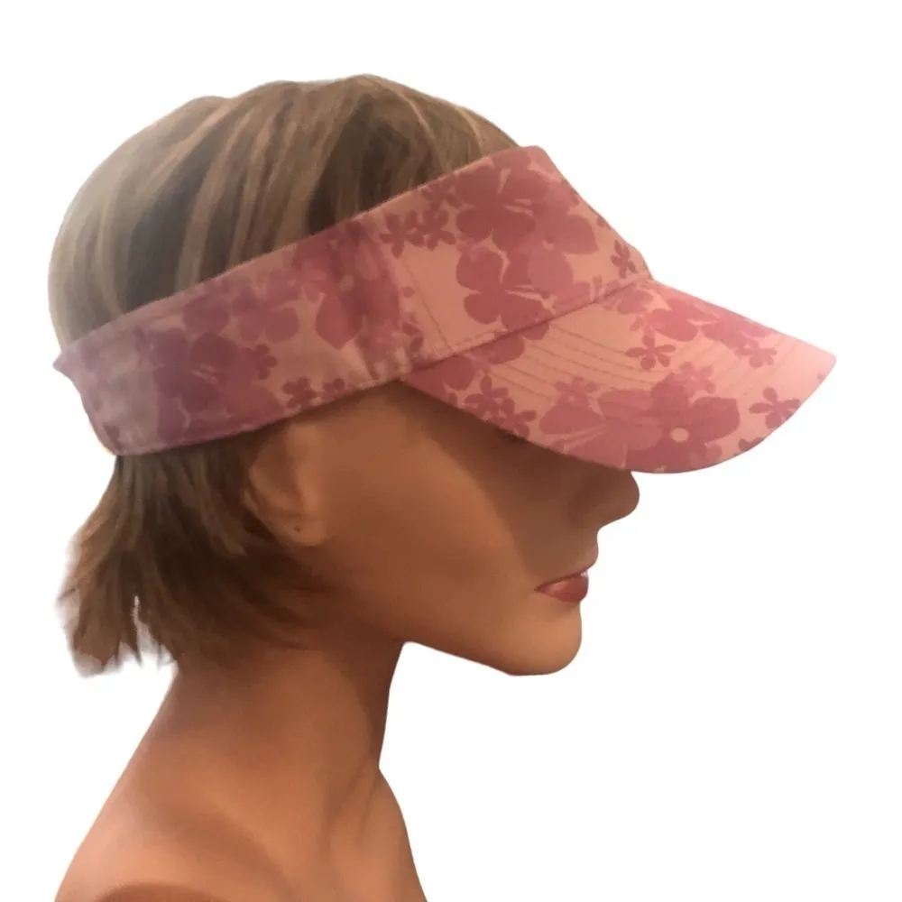 Walt  Disneyland Resorts New Pink Floral Adult Visor Embroidered Mickey - Image 3