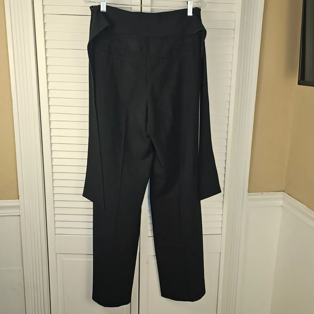 Elevenses Anthropologie Womens Black Tie Waist‎ Pants 12 - Image 2