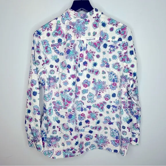 Talbots Paisley Button Down Shirt Size L‎ - Image 2
